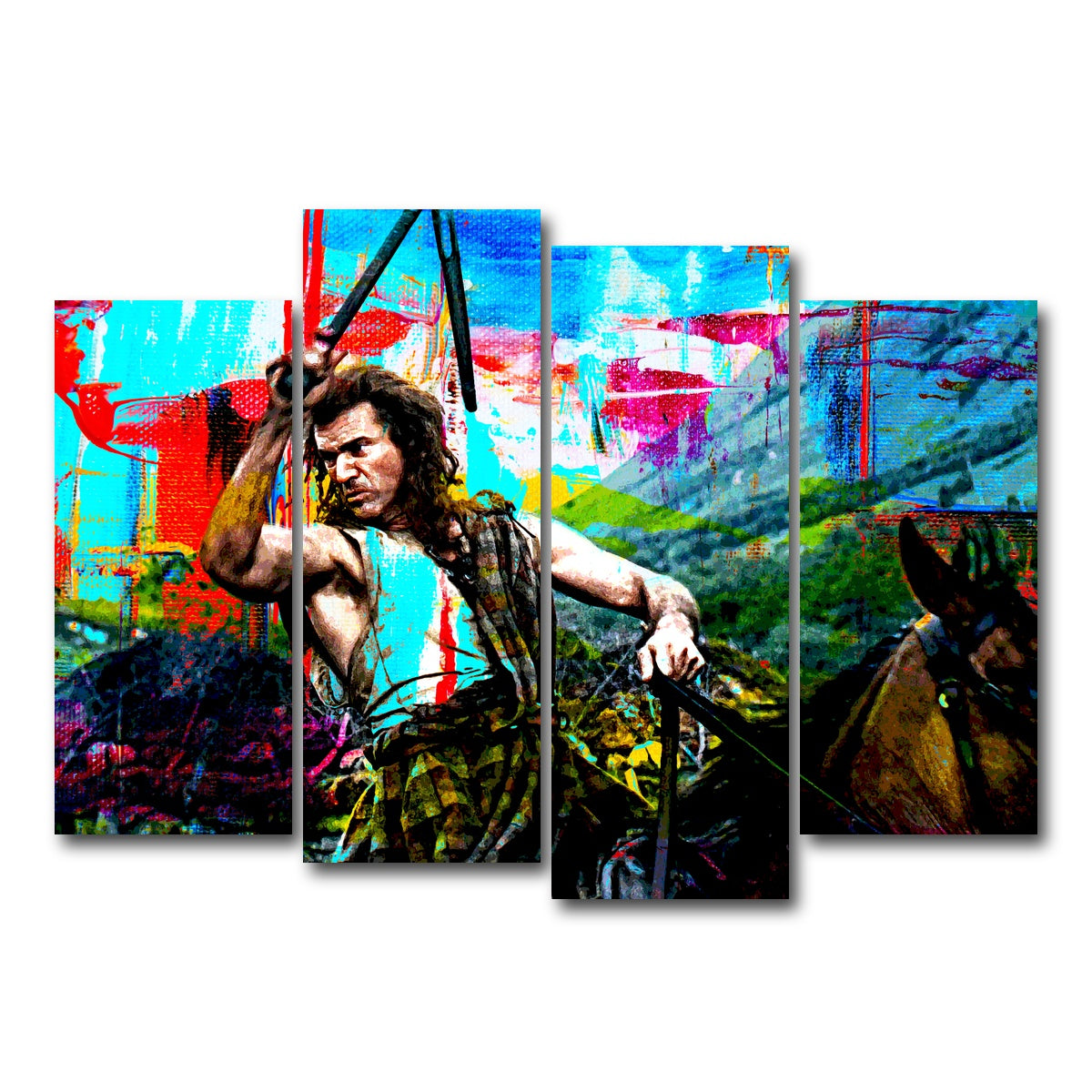 AUTO-MOCKUP WHITE | Wallace Nunchuk | 4 Piece | Gallery Wrap Canvas | group=4_normal