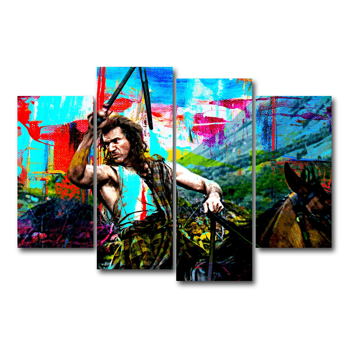 AUTO-MOCKUP WHITE | Wallace Nunchuk | 4 Piece | Gallery Wrap Canvas | group=4_short