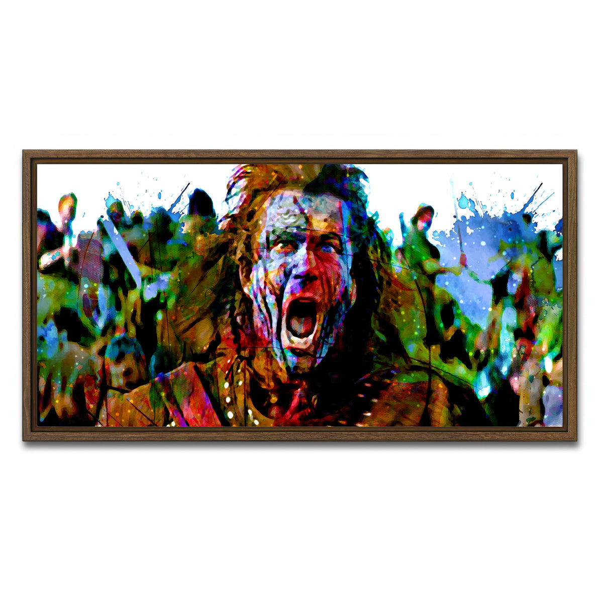 AUTO-MOCKUP WHITE | Wallace | 1 Piece | Walnut Frame | group=2x1