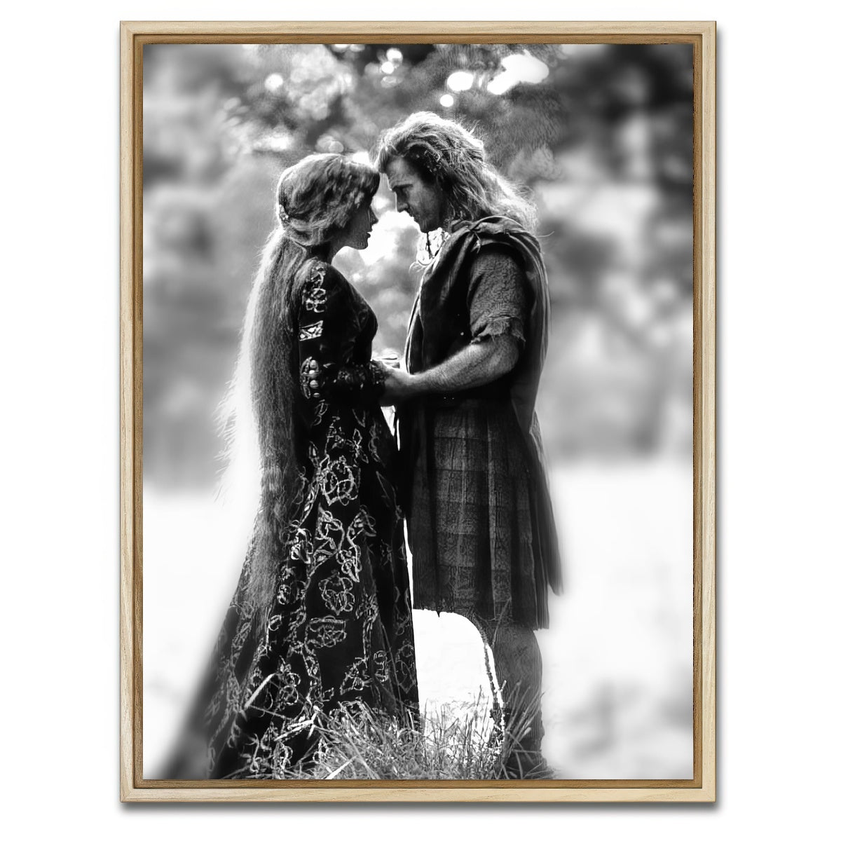 AUTO-MOCKUP WHITE | Wallace and Princess | 1 Piece | Natural Framed Canvas | group=3x4