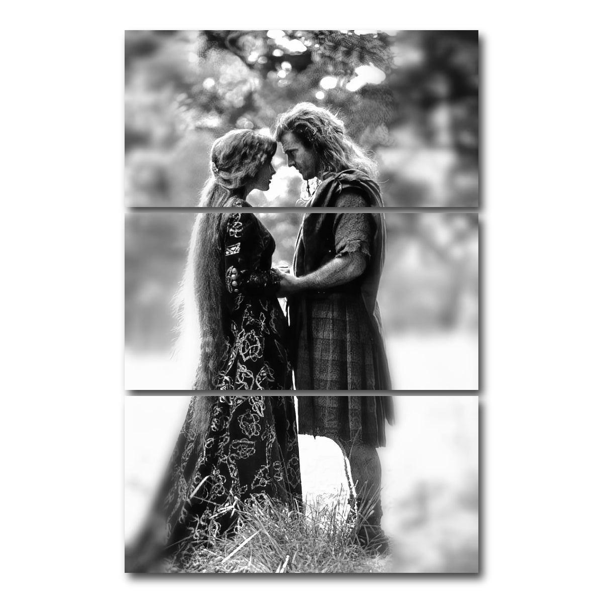 AUTO-MOCKUP WHITE | Wallace and Princess | 3 Piece | Gallery Wrap Canvas | group=12x24_stacked