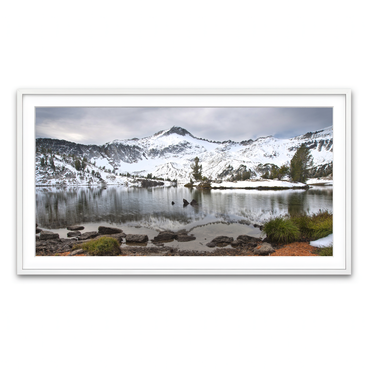 Framed Print 2x1 White