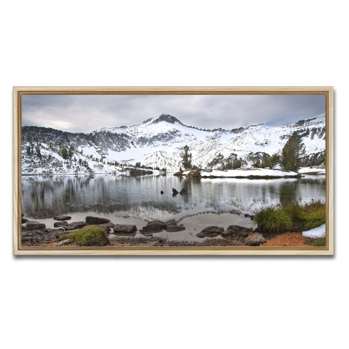AUTO-MOCKUP WHITE | Wallowa Mountains | 1 Piece | Natural Framed Canvas | group=2x1