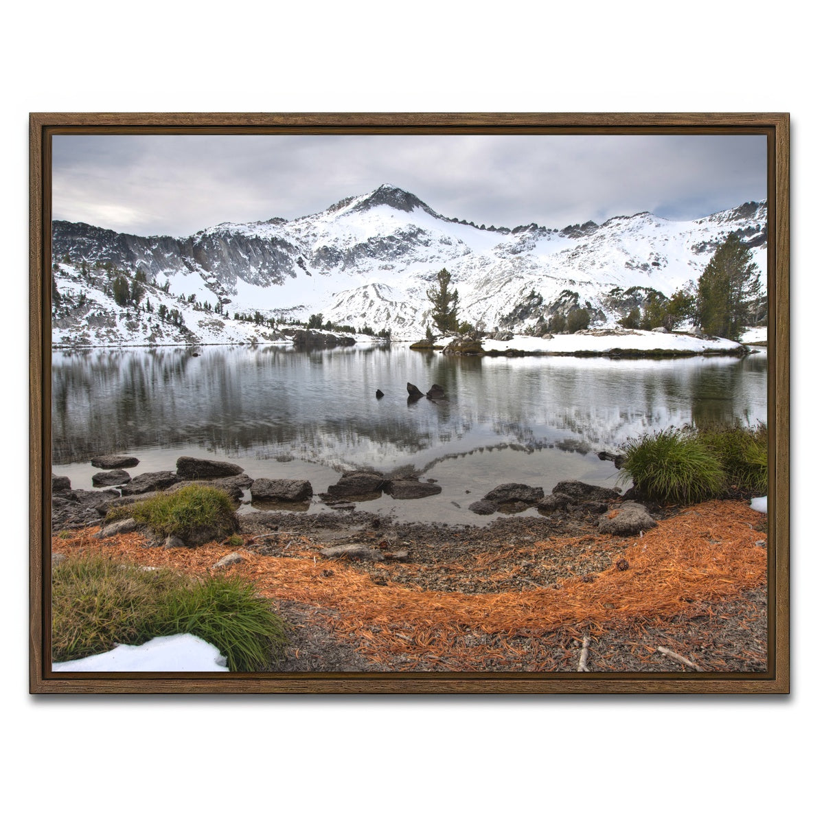 AUTO-MOCKUP WHITE | Wallowa Mountains | 1 Piece | Walnut Framed Canvas | group=4x3