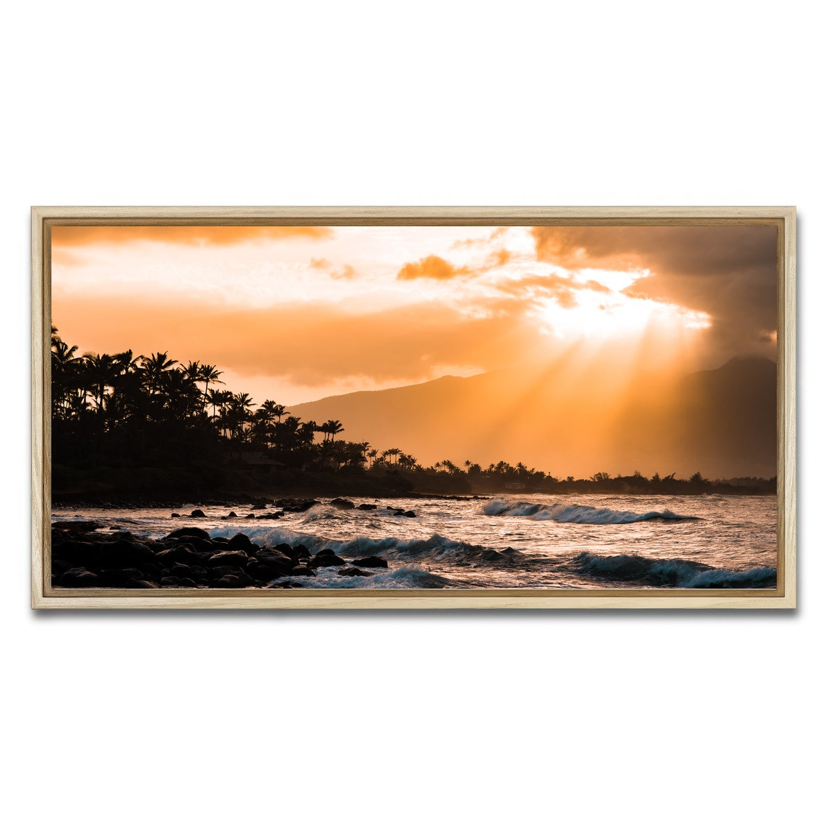 AUTO-MOCKUP WHITE | Warm Paradise | 1 Piece | Natural Framed Canvas | group=2x1
