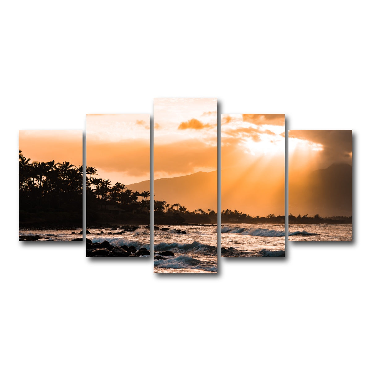AUTO-MOCKUP WHITE | Warm Paradise | 5 Piece | Gallery Wrap Canvas | group=5_normal