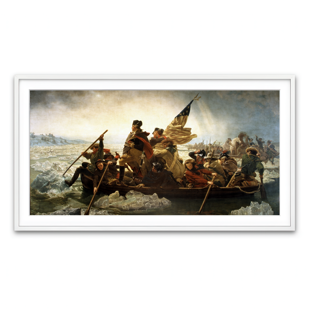 Framed Print 2x1 White