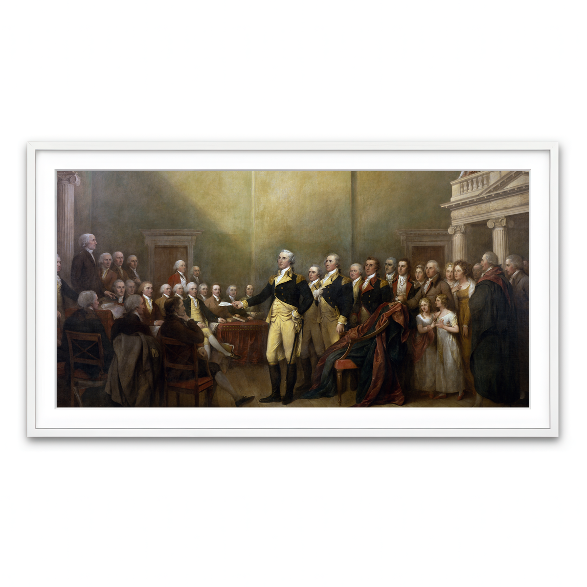 Framed Print 2x1 White