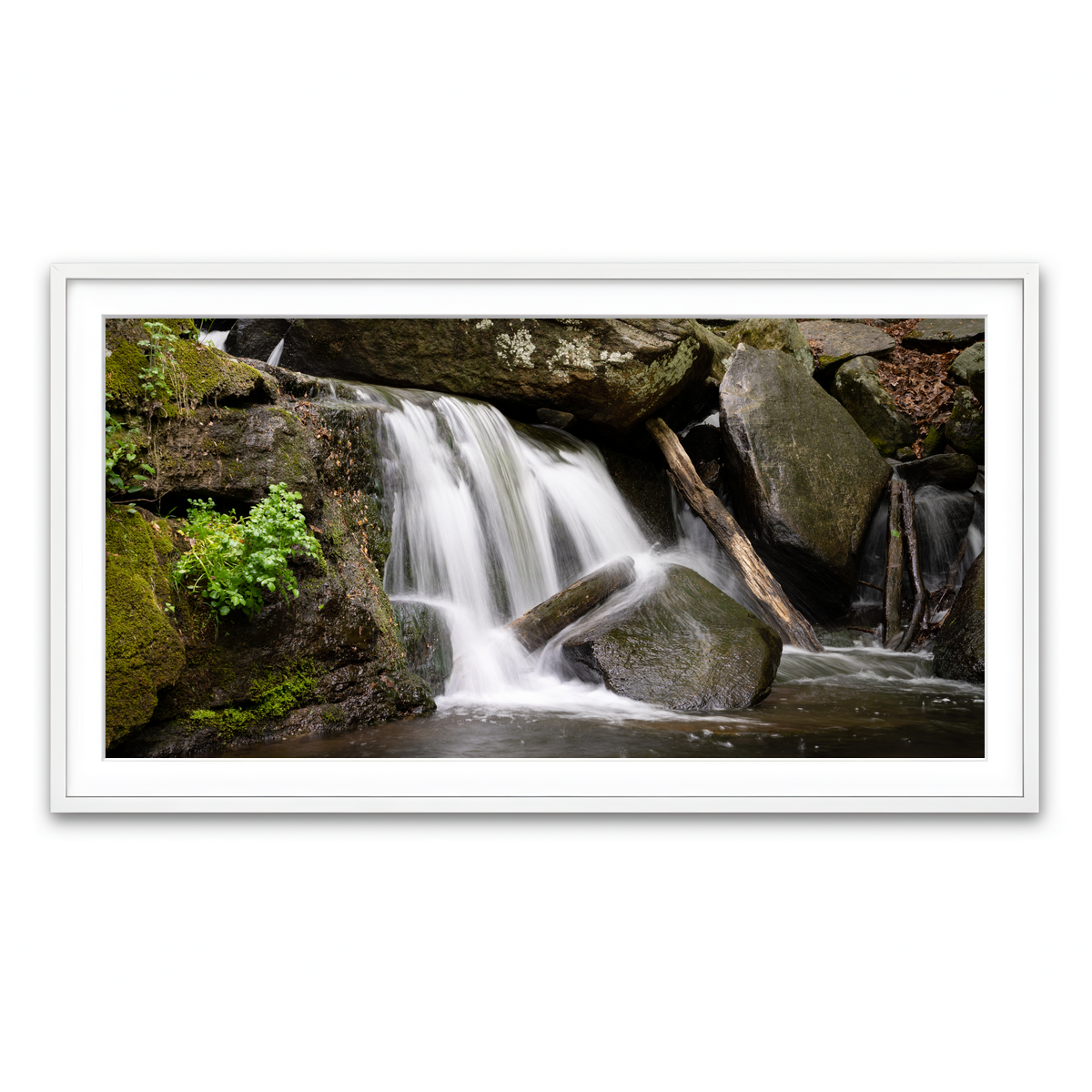 Framed Print 2x1 White