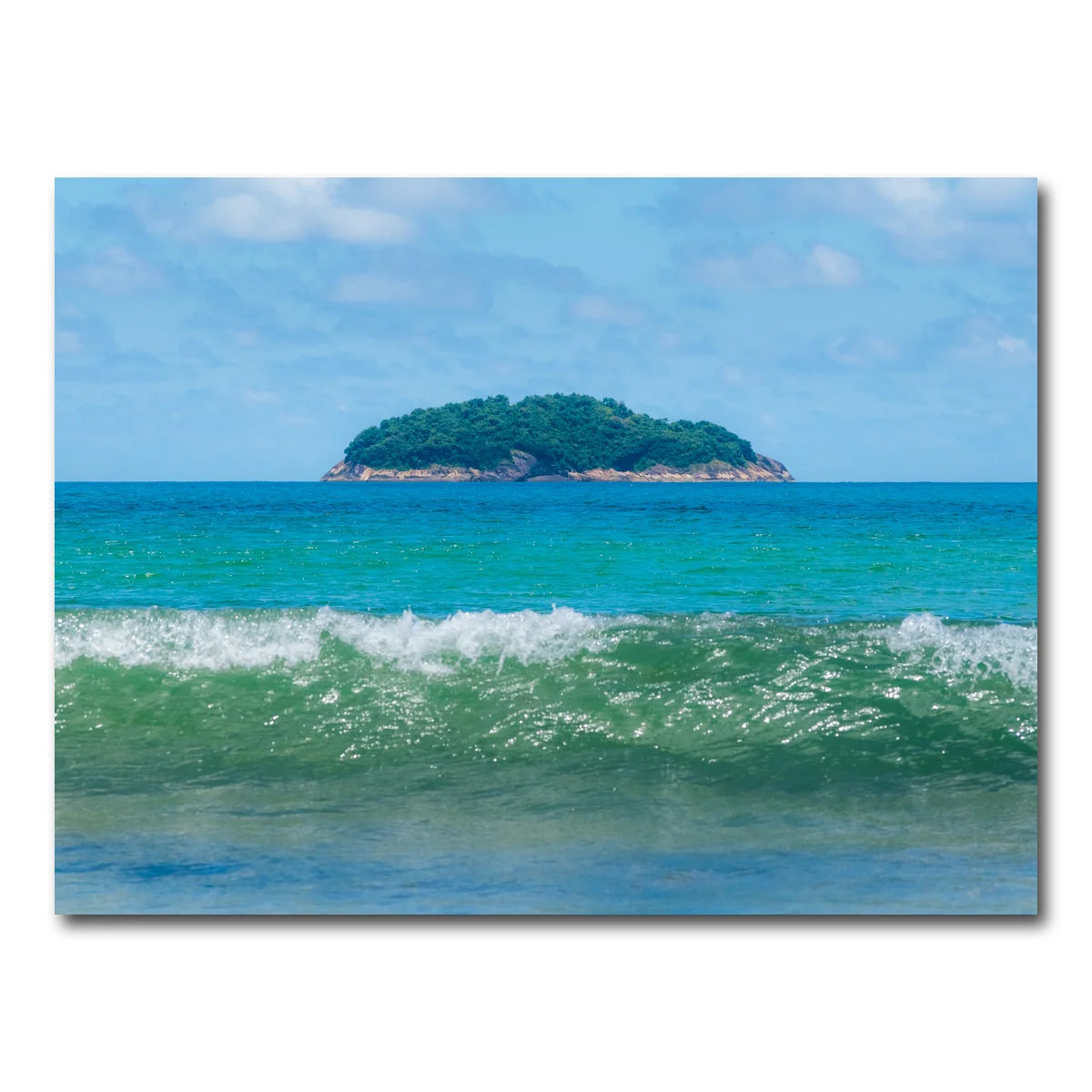 Wave and Island Wall Art