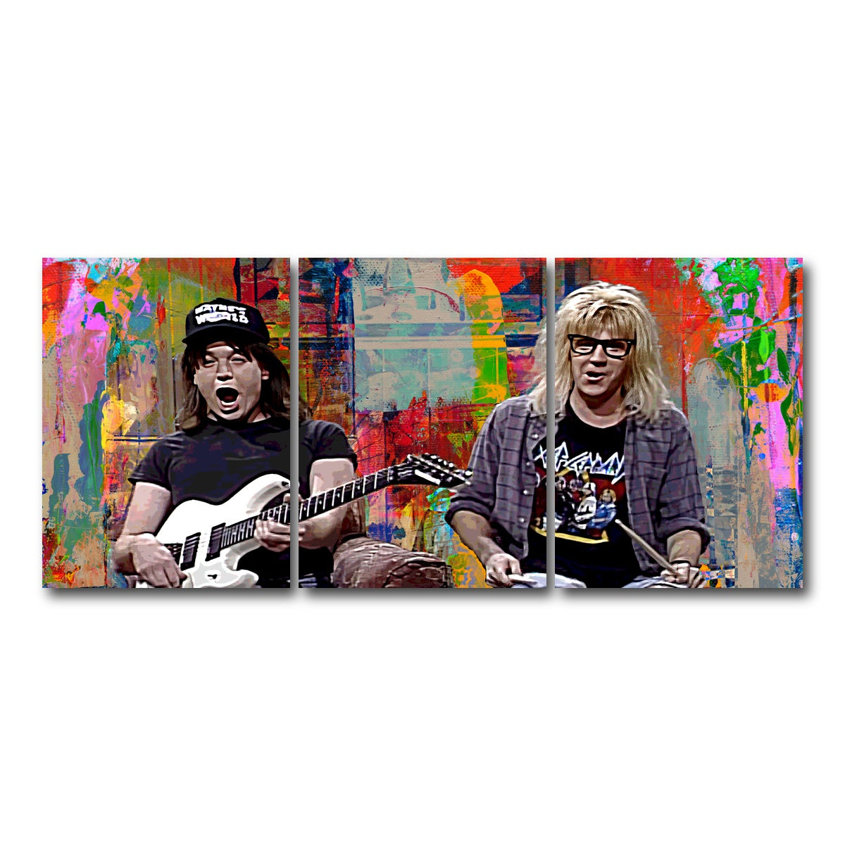 AUTO-MOCKUP WHITE | Wayne's World | 3 Piece | Gallery Wrap Canvas | group=18x24