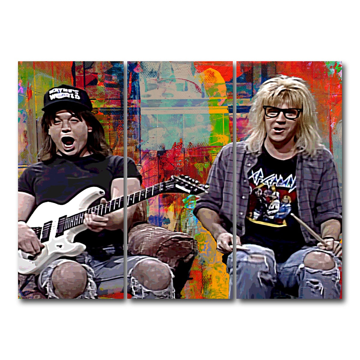 AUTO-MOCKUP WHITE | Wayne's World | 3 Piece | Gallery Wrap Canvas | group=8x18