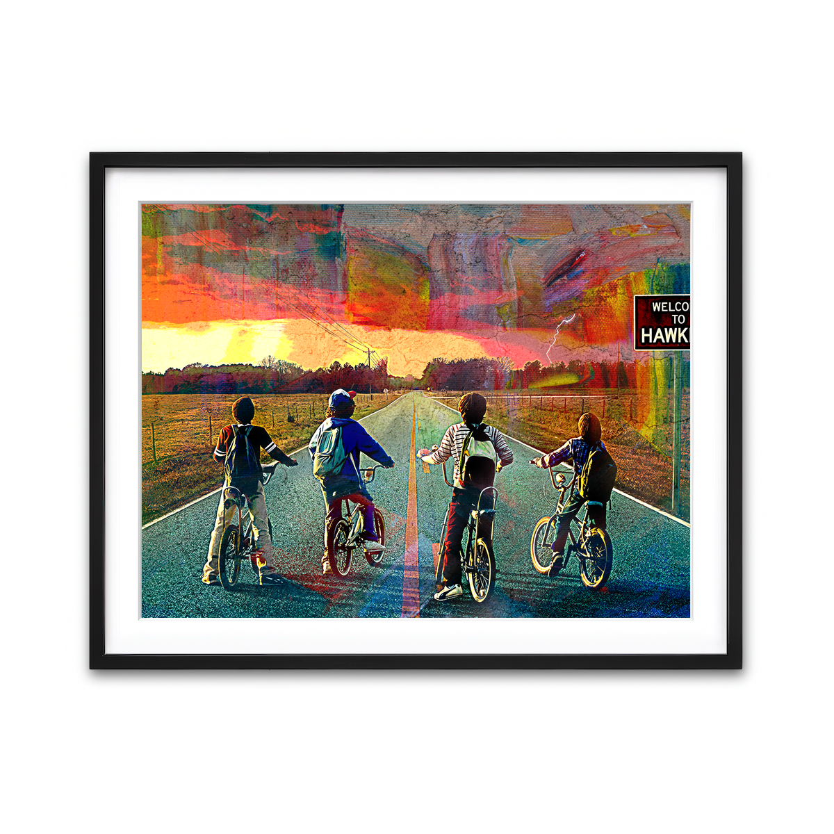 AUTO-MOCKUP WHITE | Welcome to Hawkins | 1 Piece | Black Framed Print | group=4x3