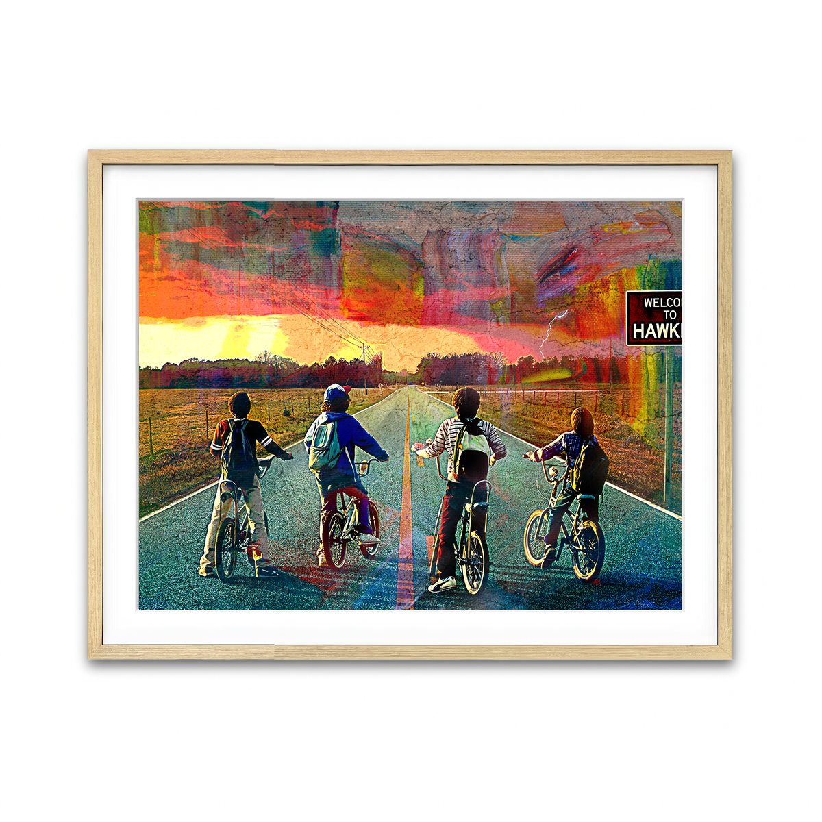 AUTO-MOCKUP WHITE | Welcome to Hawkins | 1 Piece | Natural Framed Print | group=4x3