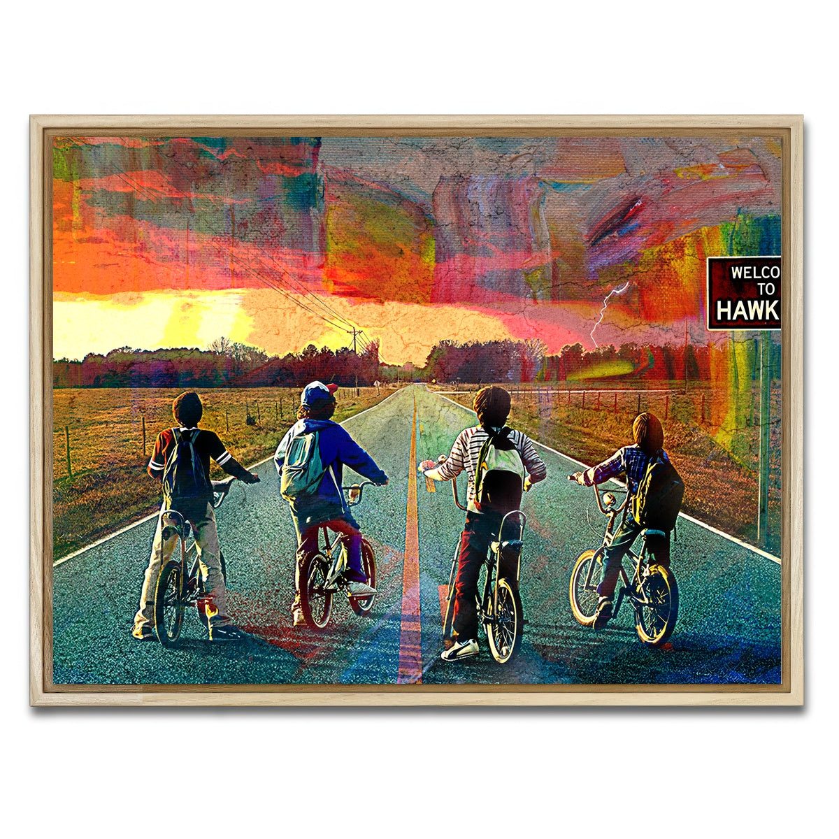 AUTO-MOCKUP WHITE | Welcome to Hawkins | 1 Piece | Natural Framed Canvas | group=4x3