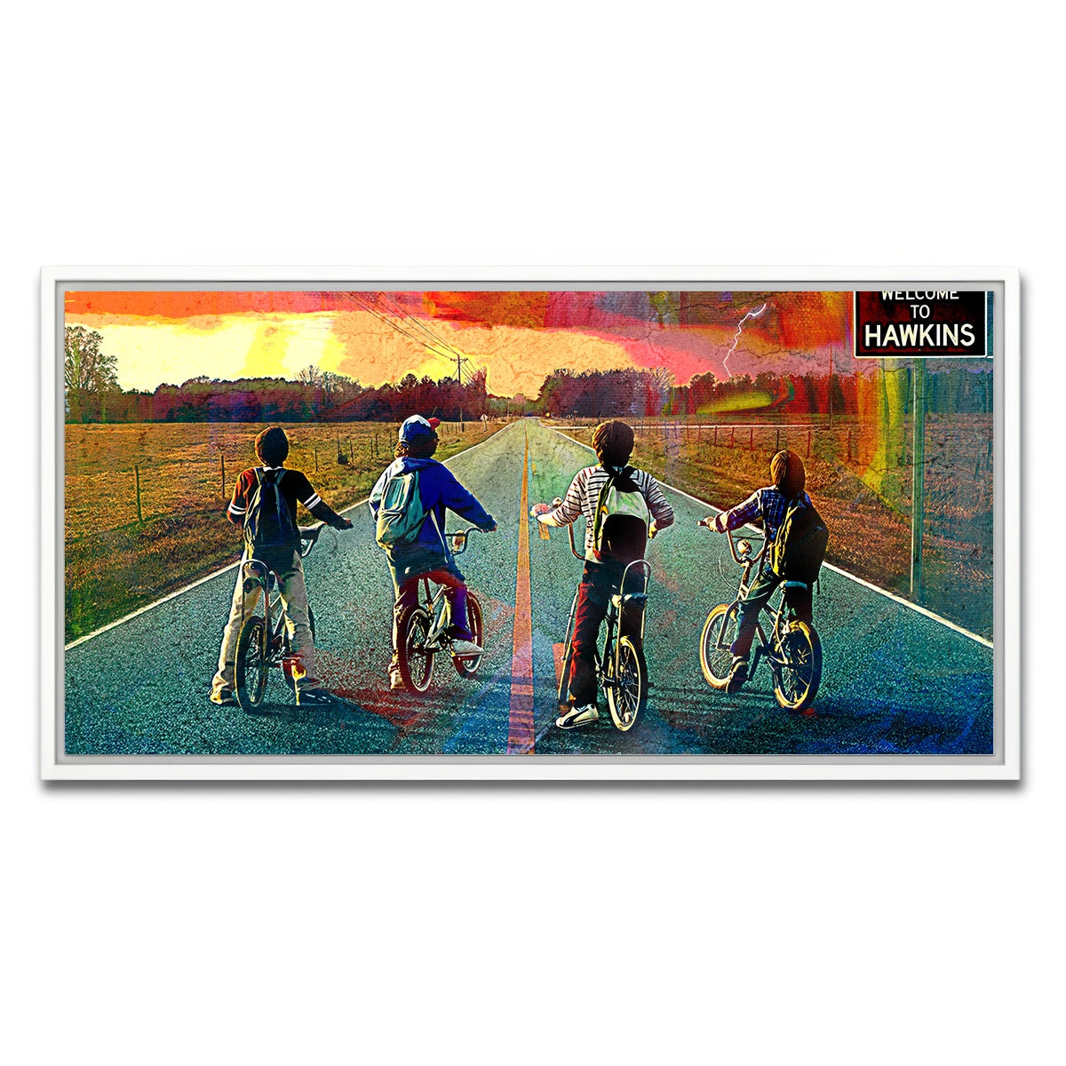 AUTO-MOCKUP WHITE | Welcome to Hawkins | 1 Piece | White Framed Canvas | group=2x1