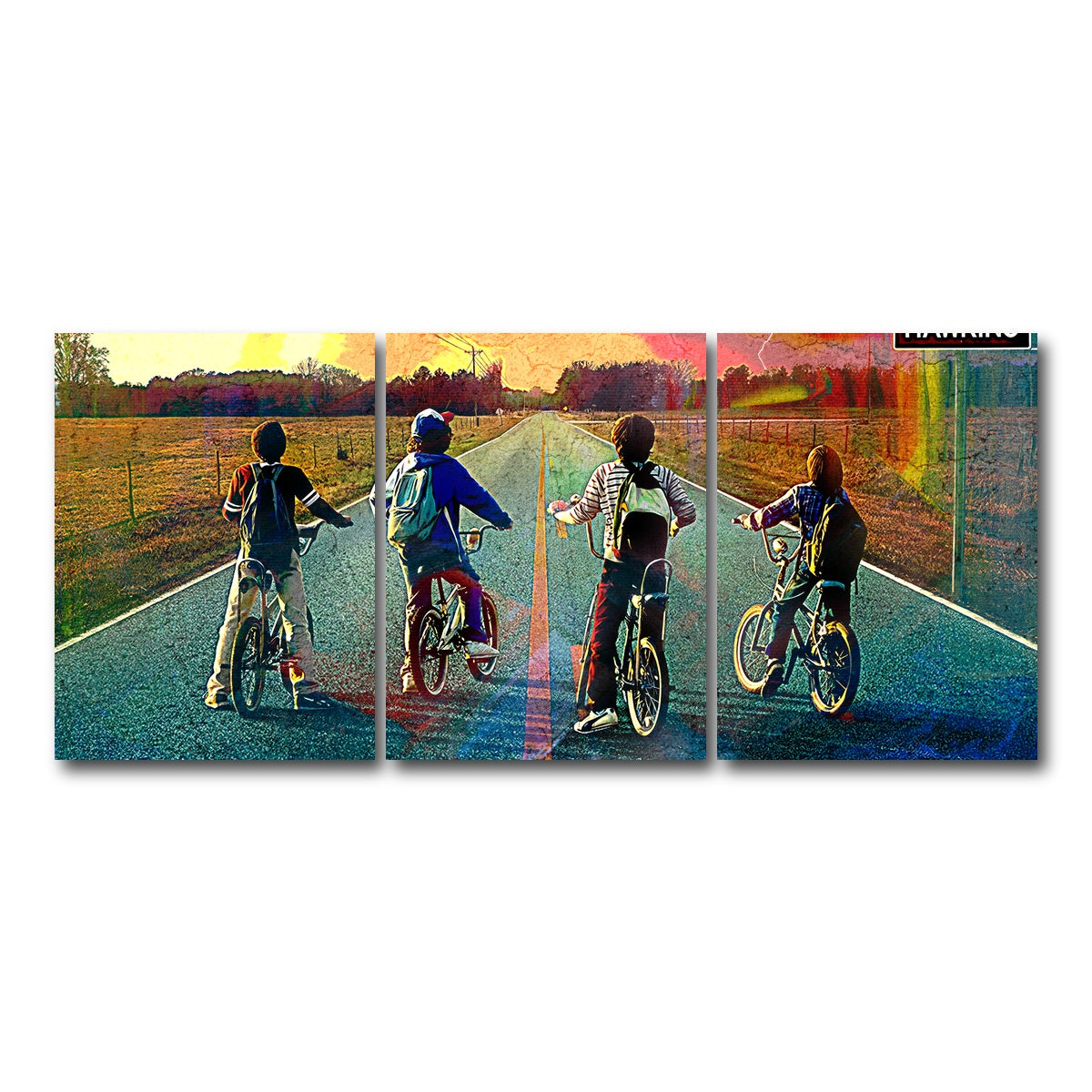 AUTO-MOCKUP WHITE | Welcome to Hawkins | 3 Piece | Gallery Wrap Canvas | group=18x24