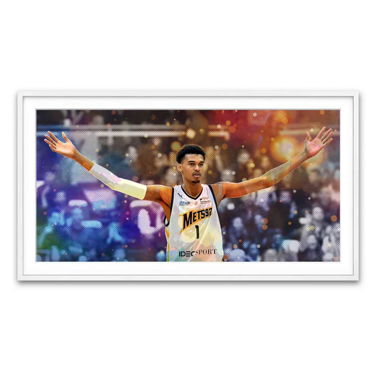 Framed Print 2x1 White