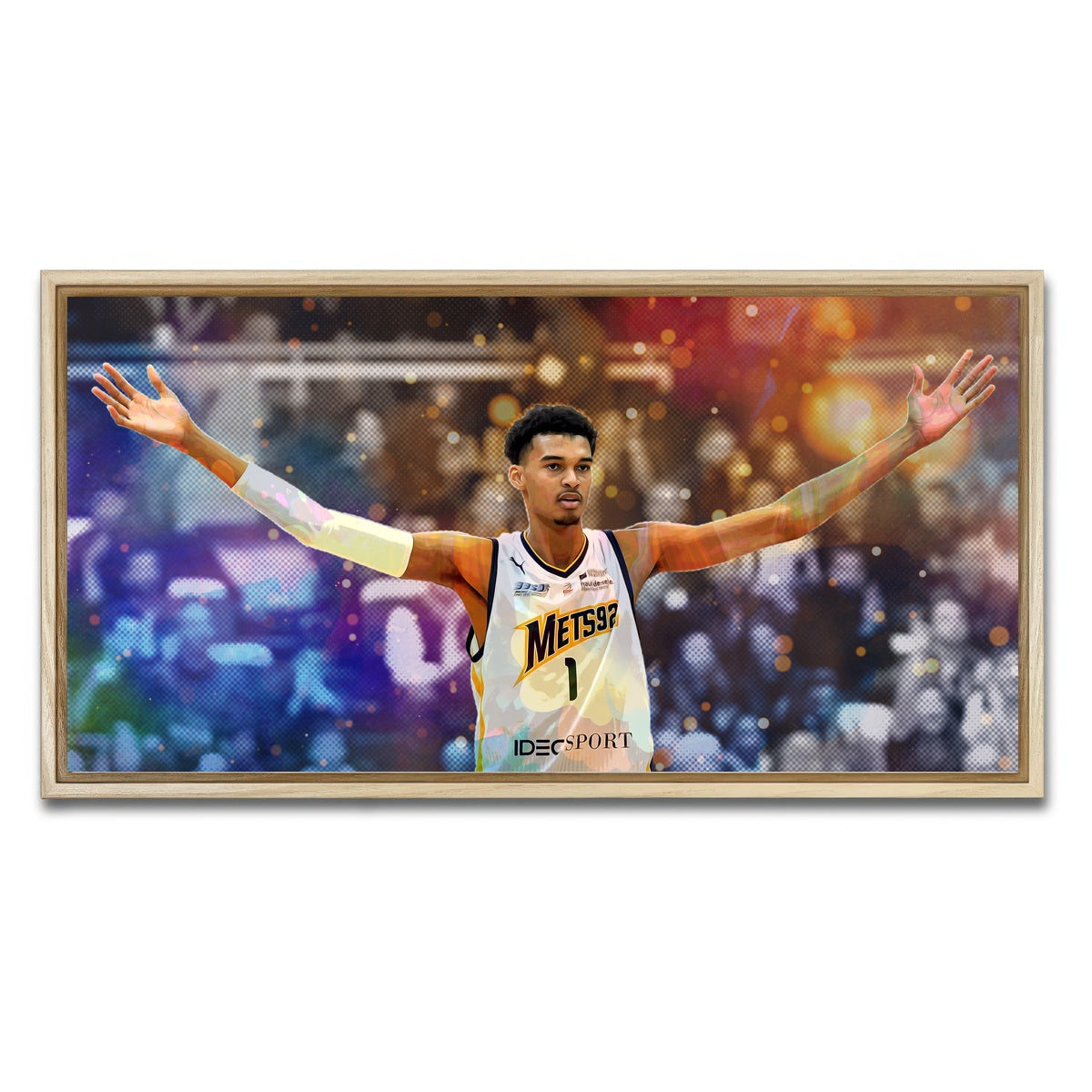 AUTO-MOCKUP WHITE | Wembanyama | 1 Piece | Natural Framed Canvas | group=2x1