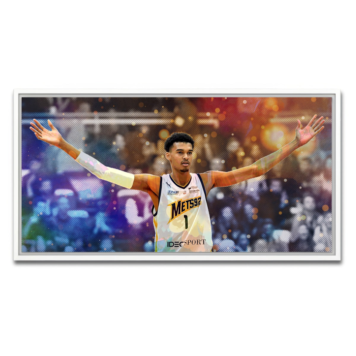 AUTO-MOCKUP WHITE | Wembanyama | 1 Piece | White Framed Canvas | group=2x1