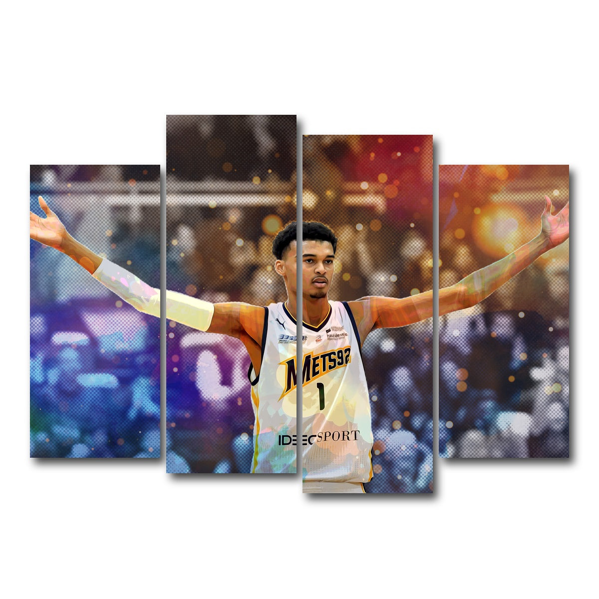 AUTO-MOCKUP WHITE | Wembanyama | 4 Piece | Gallery Wrap Canvas | group=4_normal