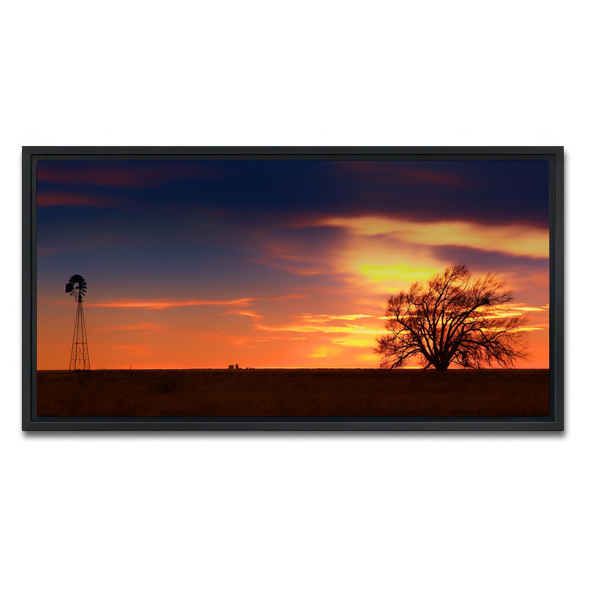 AUTO-MOCKUP WHITE | West Texas Sunset | 1 Piece | Black Framed Canvas | group=2x1
