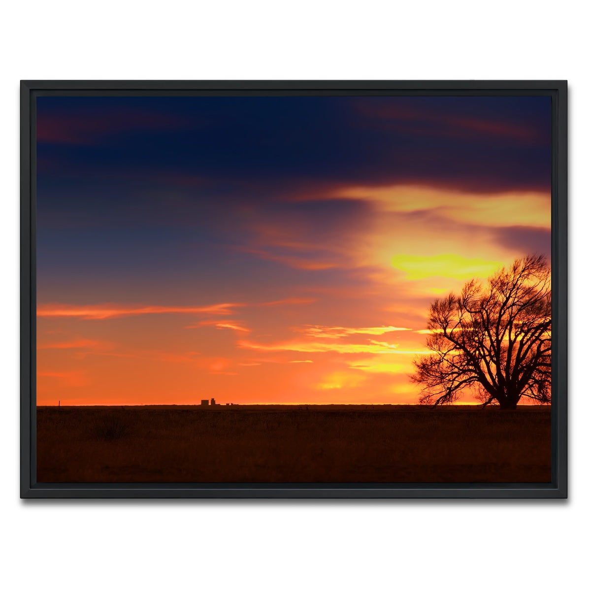 AUTO-MOCKUP WHITE | West Texas Sunset | 1 Piece | Black Framed Canvas | group=4x3