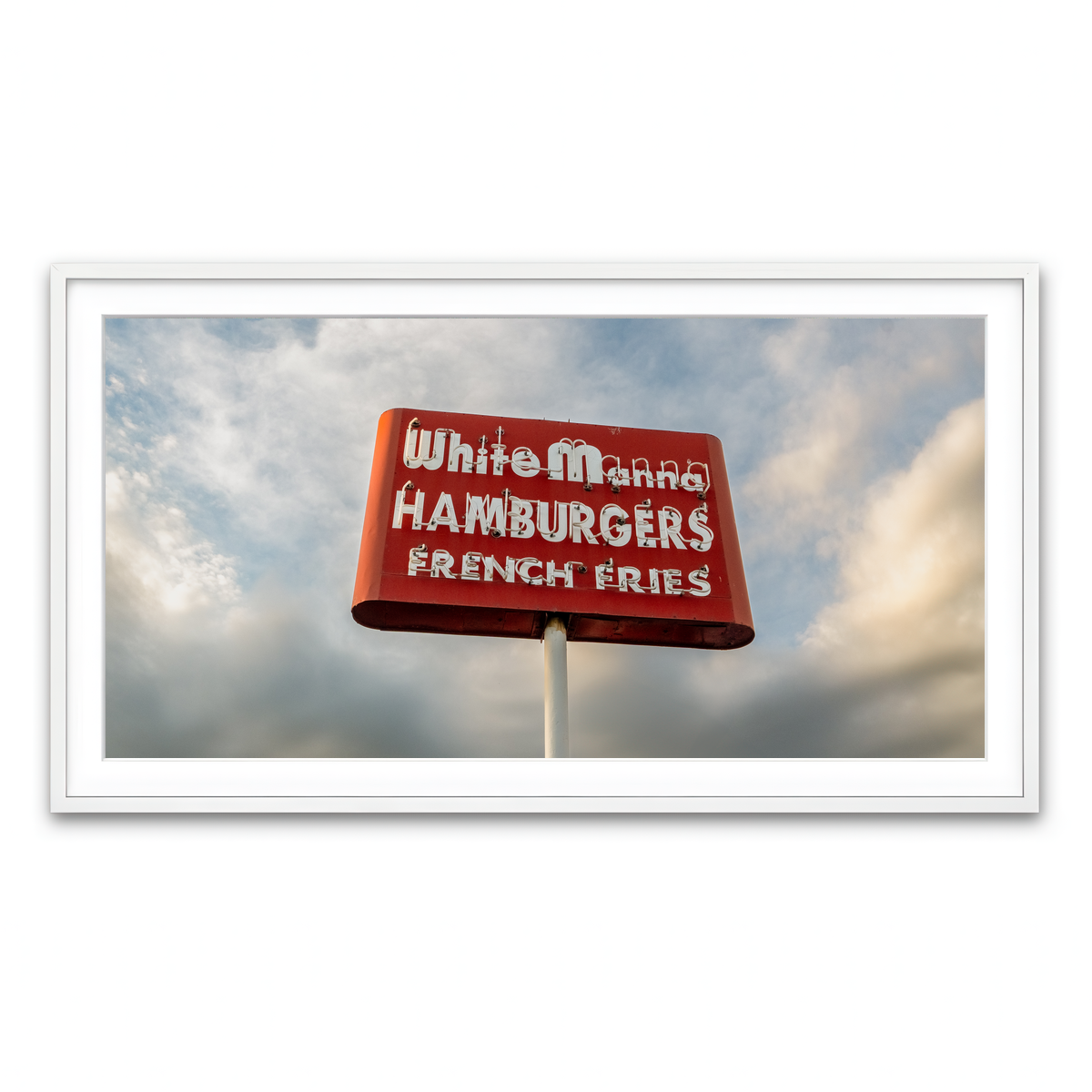 Framed Print 2x1 White