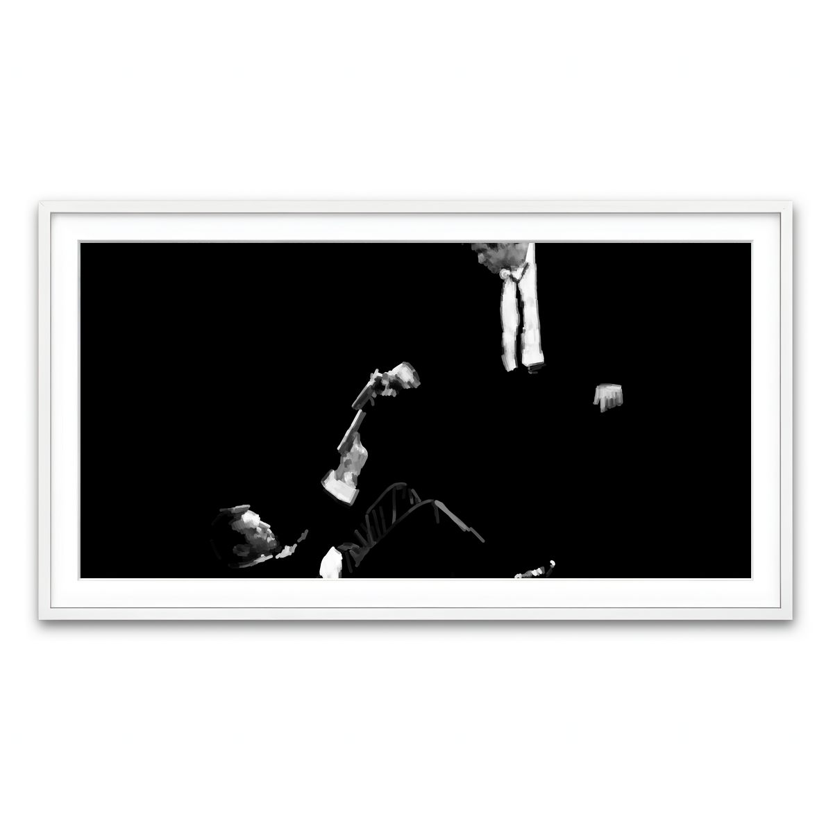 Framed Print 2x1 White