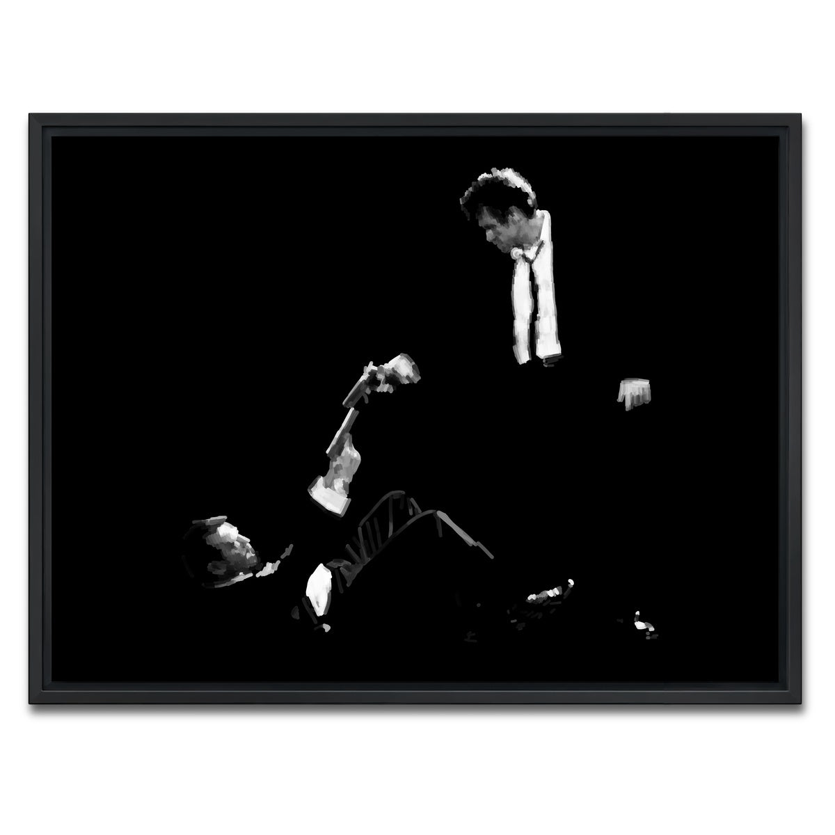 AUTO-MOCKUP WHITE | White VS Pink | 1 Piece | Black Framed Canvas | group=4x3