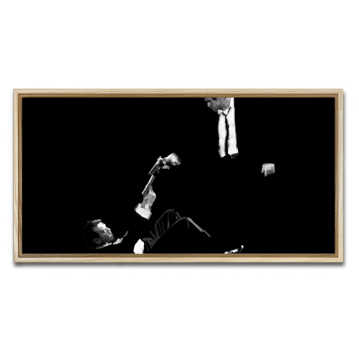 AUTO-MOCKUP WHITE | White VS Pink | 1 Piece | Natural Framed Canvas | group=2x1