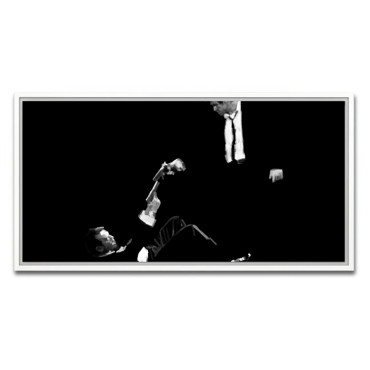 AUTO-MOCKUP WHITE | White VS Pink | 1 Piece | White Framed Canvas | group=2x1