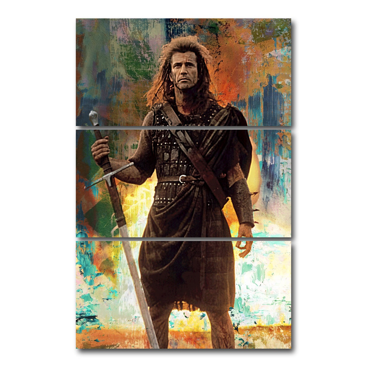 AUTO-MOCKUP WHITE | William Wallace | 3 Piece | Gallery Wrap Canvas | group=12x24_stacked