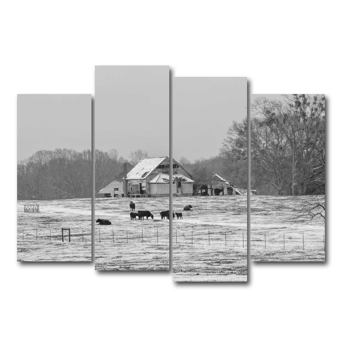 AUTO-MOCKUP WHITE | Williamston South Carolina Farm | 4 Piece | Gallery Wrap Canvas | group=4_normal