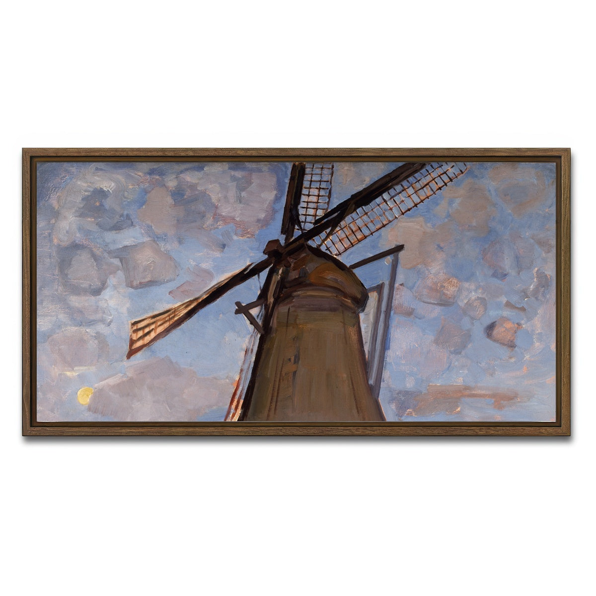 AUTO-MOCKUP WHITE | Windmill, 1917 | 1 Piece | Walnut Framed Canvas | group=2x1