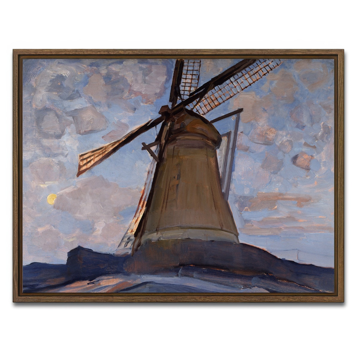 AUTO-MOCKUP WHITE | Windmill, 1917 | 1 Piece | Walnut Framed Canvas | group=4x3