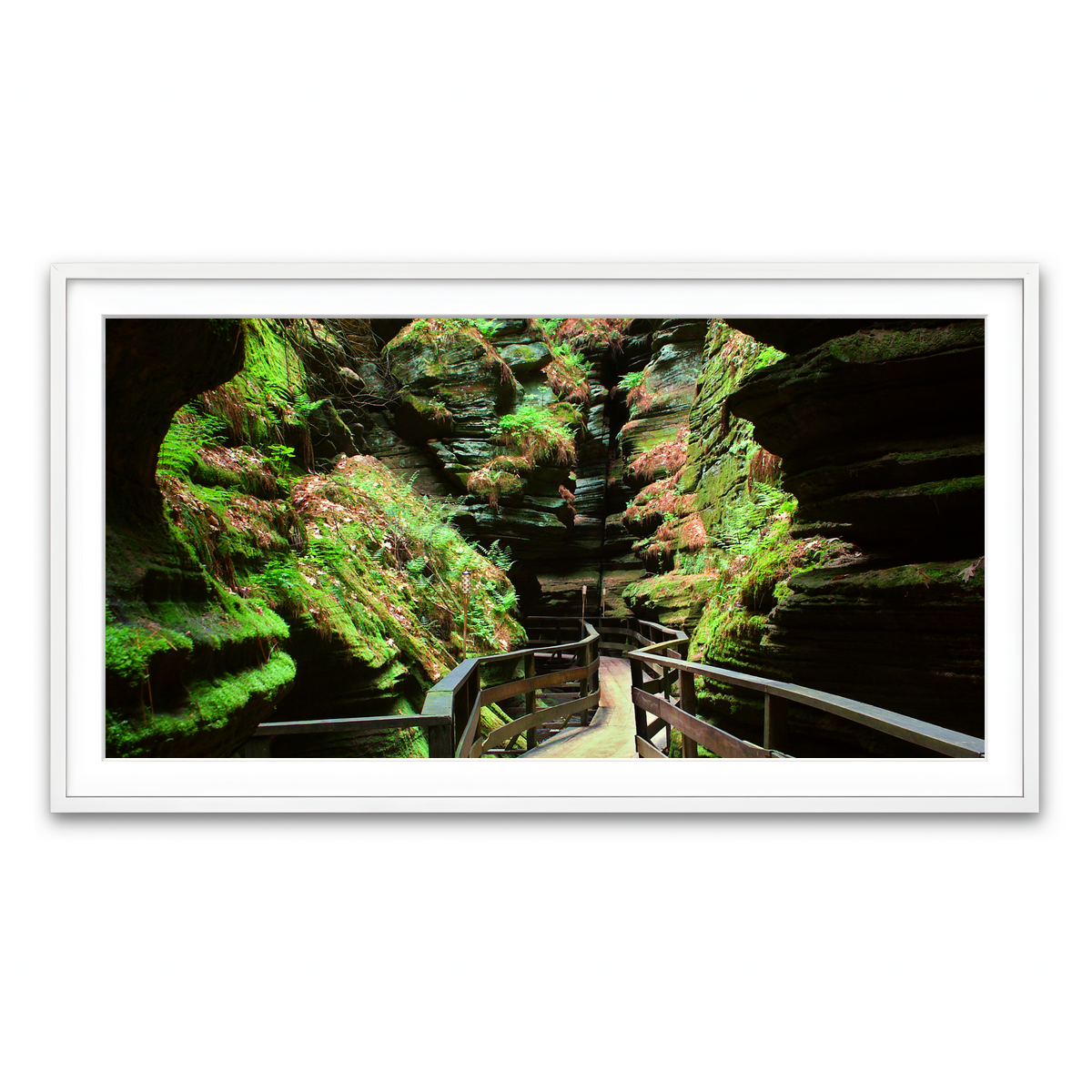 Framed Print 2x1 White