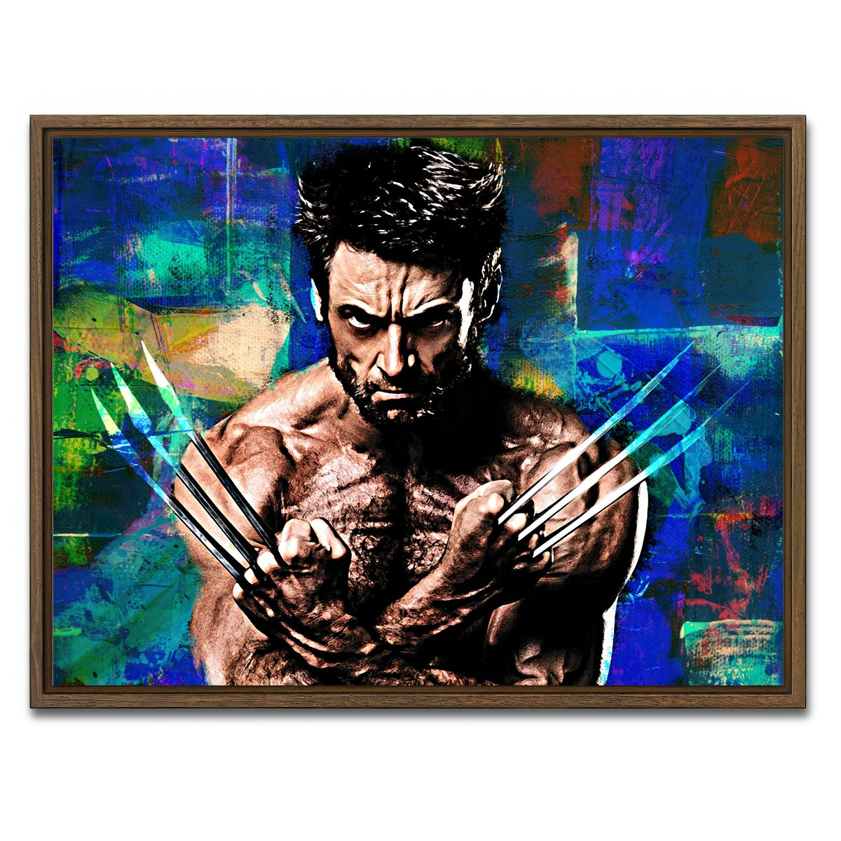 AUTO-MOCKUP WHITE | Wolverine | 1 Piece | Walnut Framed Canvas | group=4x3