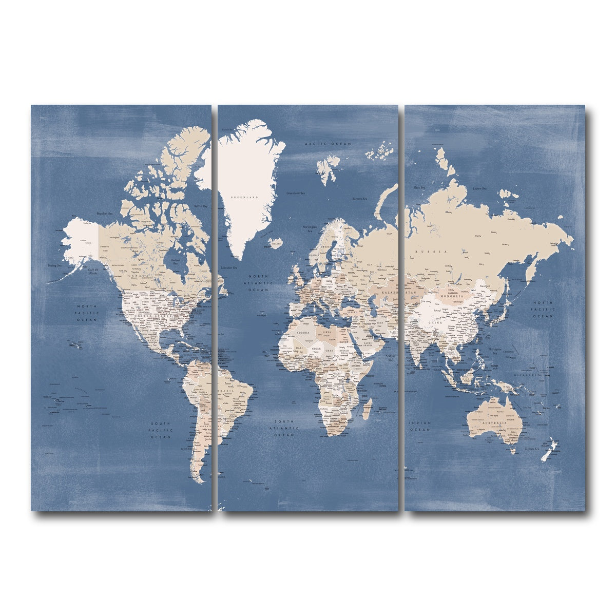 AUTO-MOCKUP WHITE | World Map 40 | 3 Piece | Gallery Wrap Canvas | group=8x18