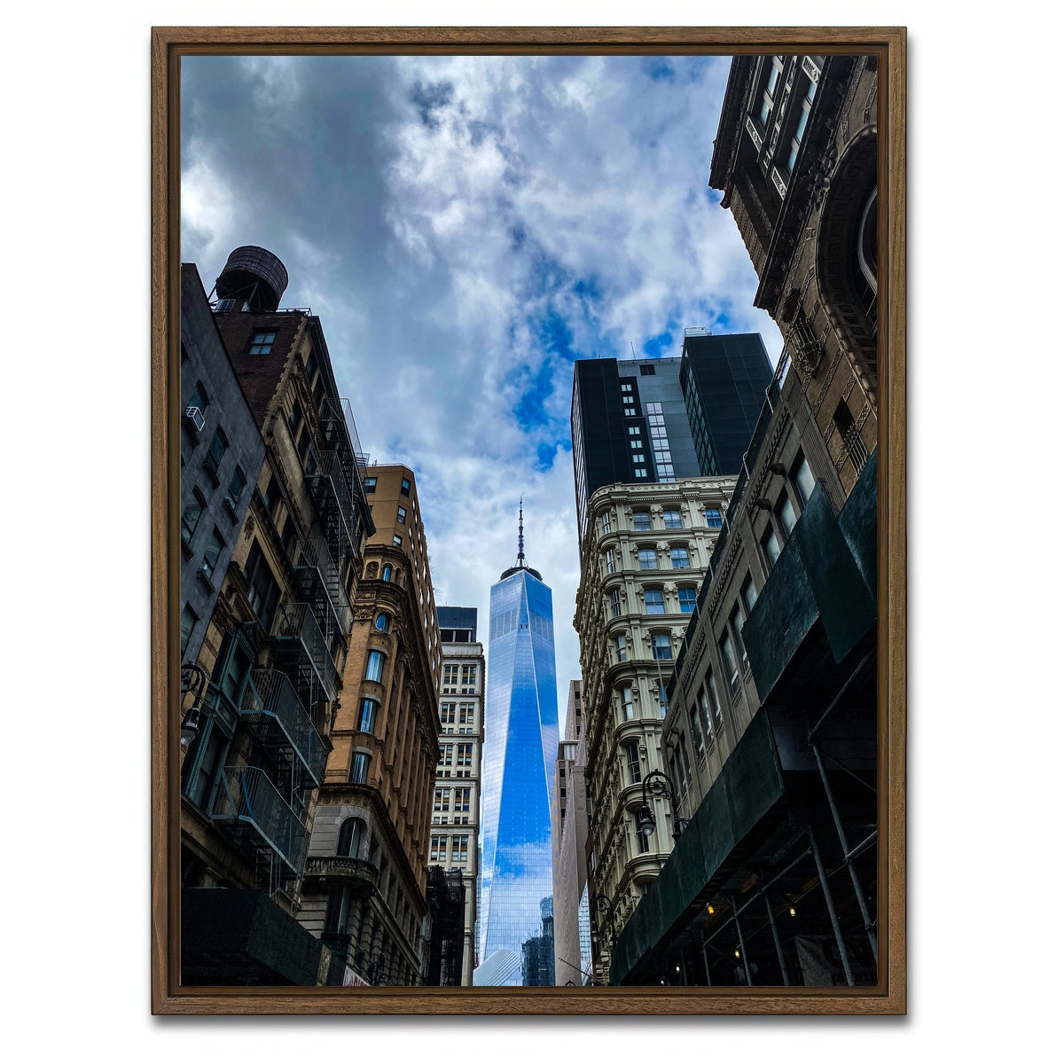 AUTO-MOCKUP WHITE | World Trade Center | 1 Piece | Walnut Framed Canvas | group=3x4
