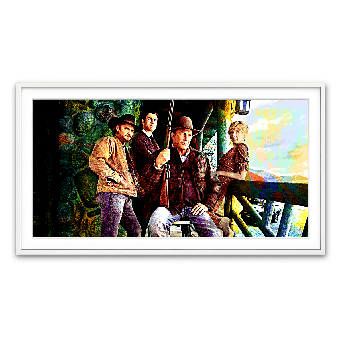 Framed Print 2x1 White