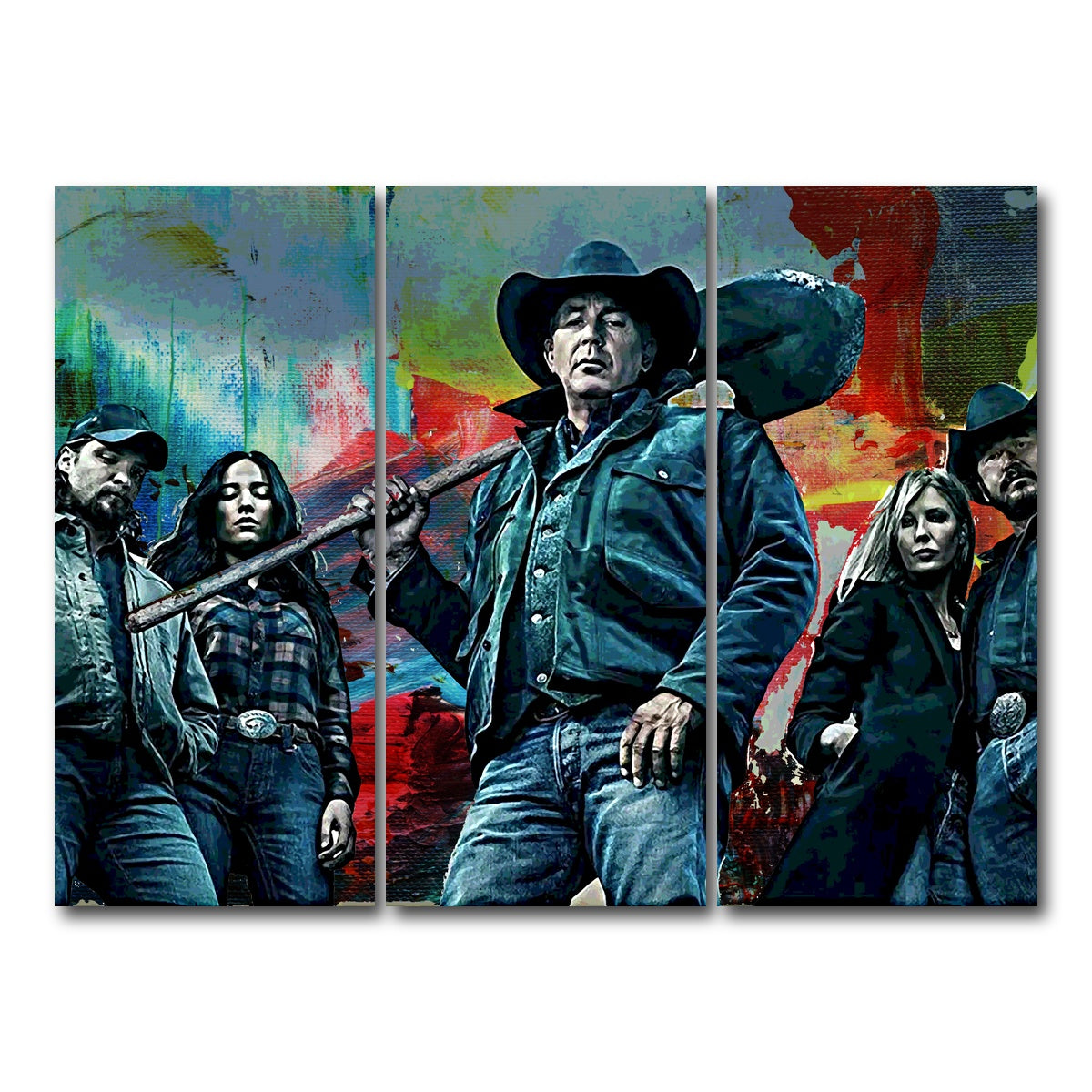 AUTO-MOCKUP WHITE | Yellowstone | 3 Piece | Gallery Wrap Canvas | group=8x18