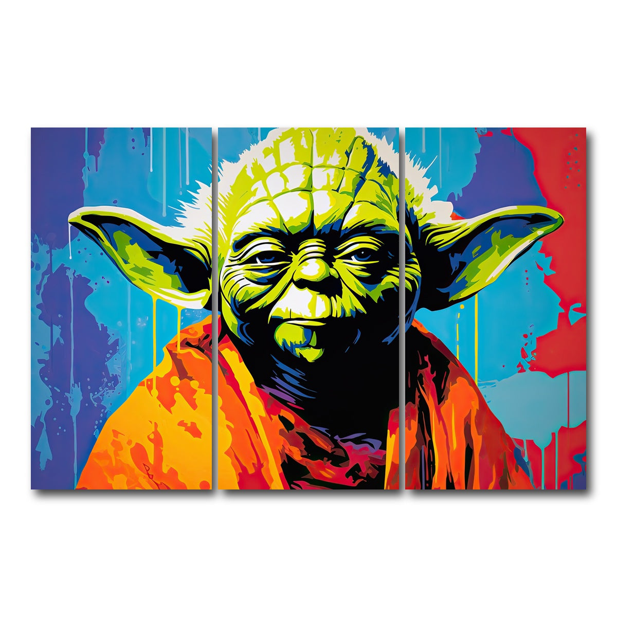 AUTO-MOCKUP WHITE | Yoda | 3 Piece | Gallery Wrap Canvas | group=12x24