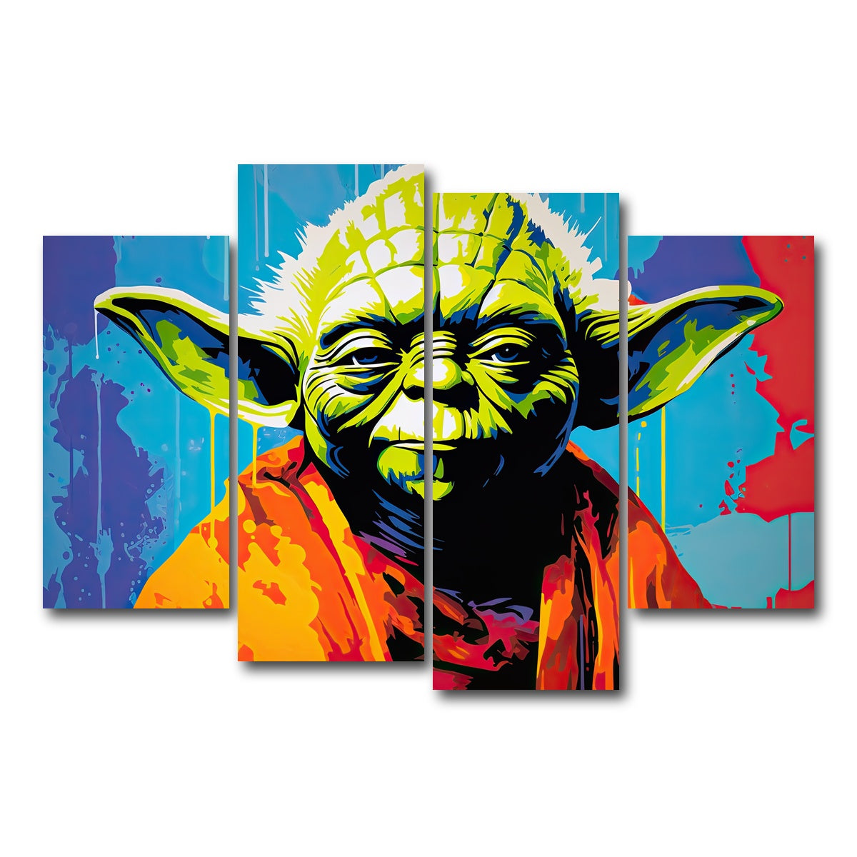AUTO-MOCKUP WHITE | Yoda | 4 Piece | Gallery Wrap Canvas | group=4_short