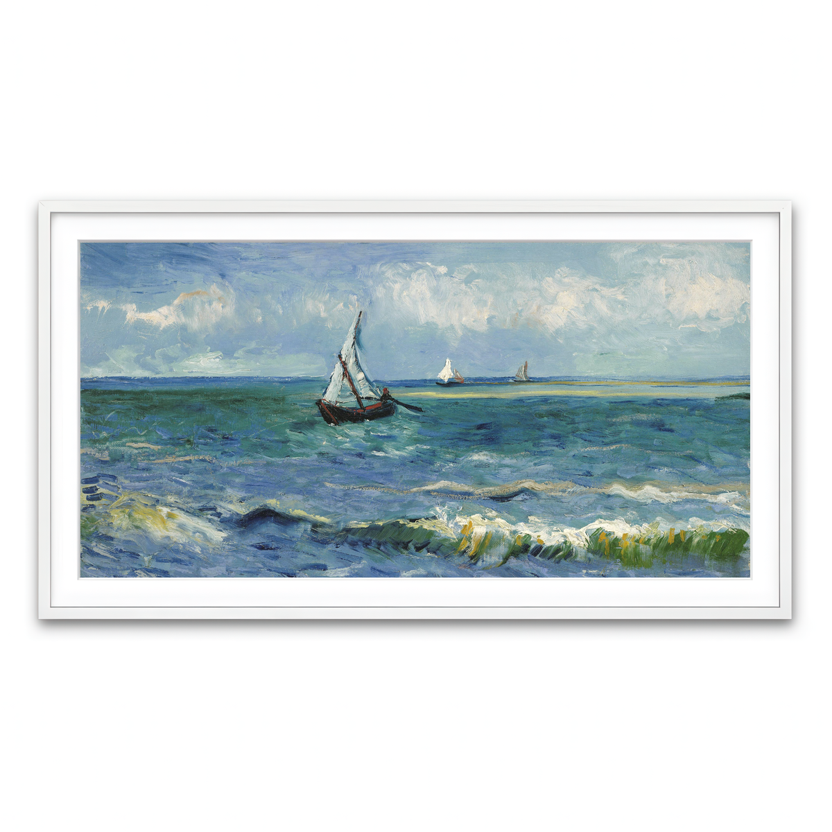 Framed Print 2x1 White