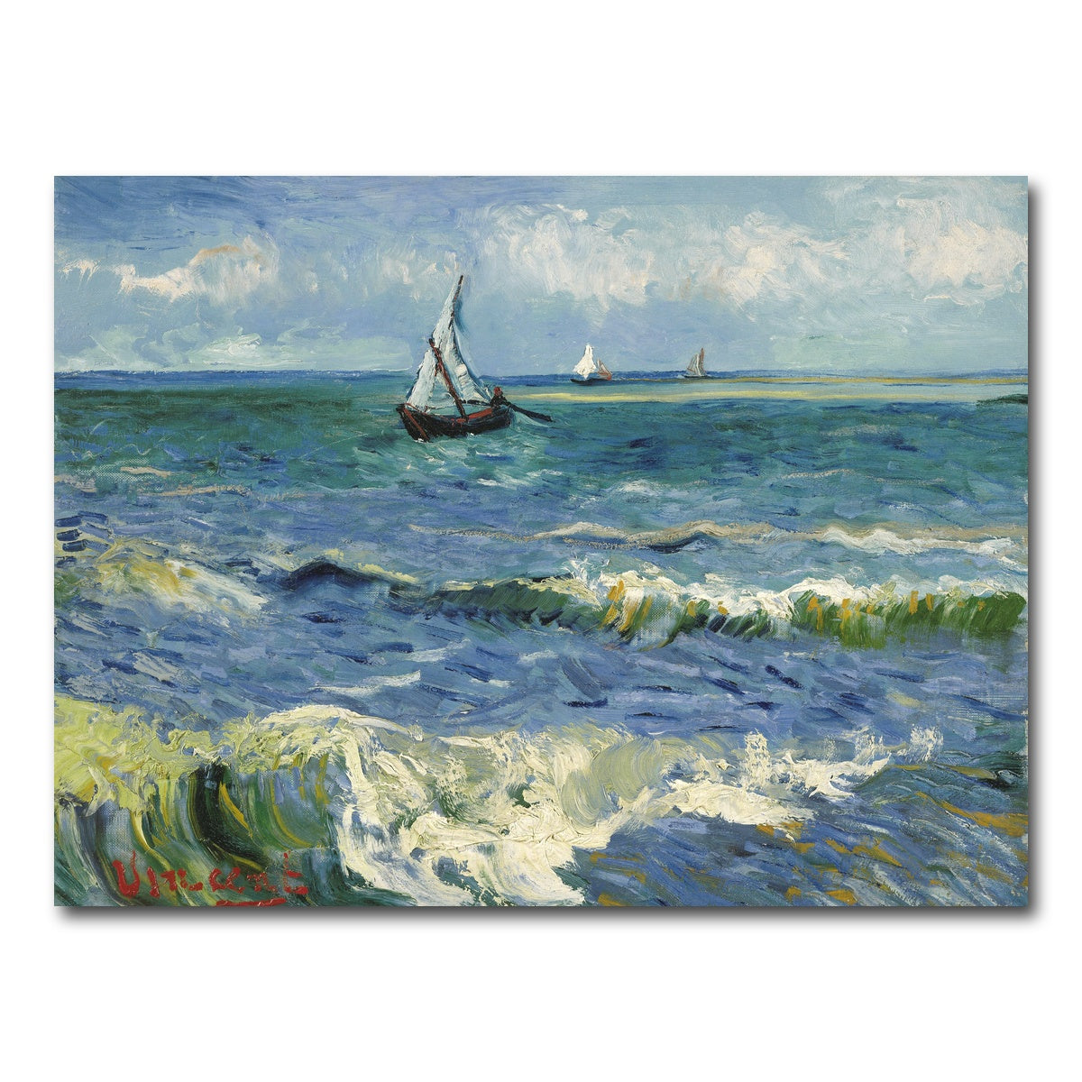 AUTO-MOCKUP WHITE | Zeegezicht bij Les Saintes-Maries-de-la-Mer | 1 Piece | Gallery Wrap Canvas | group=4x3