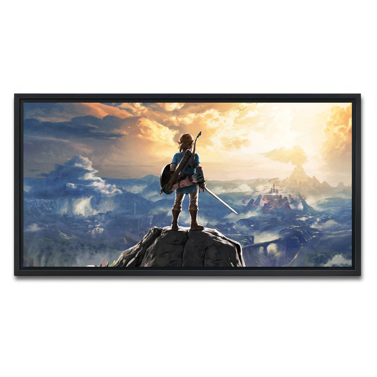 AUTO-MOCKUP WHITE | Zelda Breath of the Wild | 1 Piece | Black Frame | group=2x1