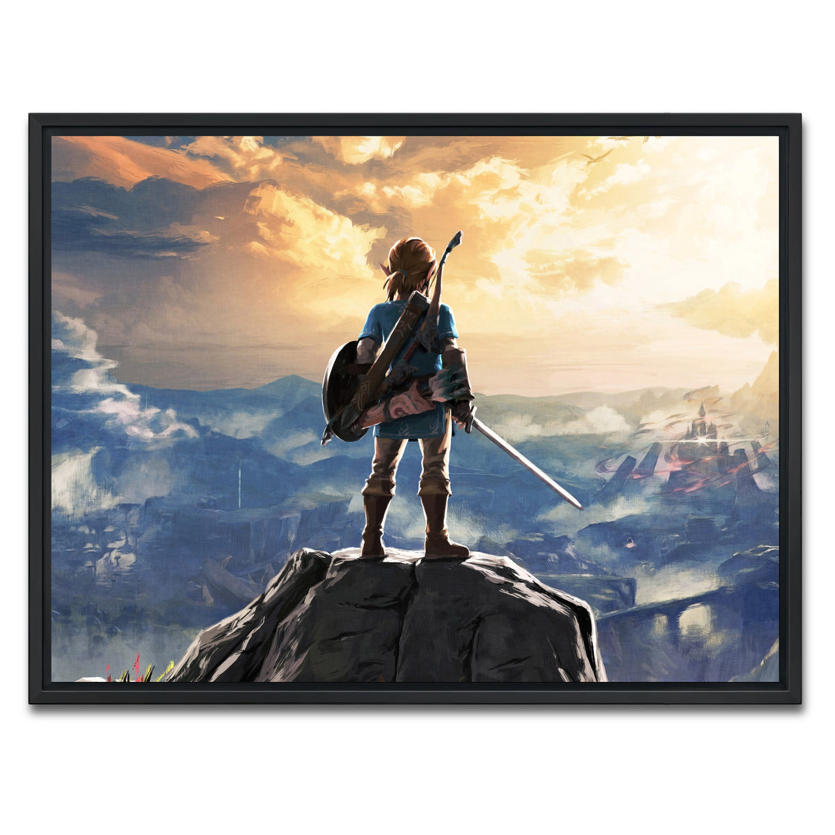 AUTO-MOCKUP WHITE | Zelda Breath of the Wild | 1 Piece | Black Frame | group=4x3