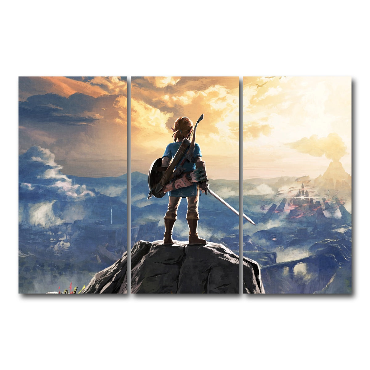 AUTO-MOCKUP WHITE | Zelda Breath of the Wild | 3 Piece | Gallery Wrapped | group=12x24