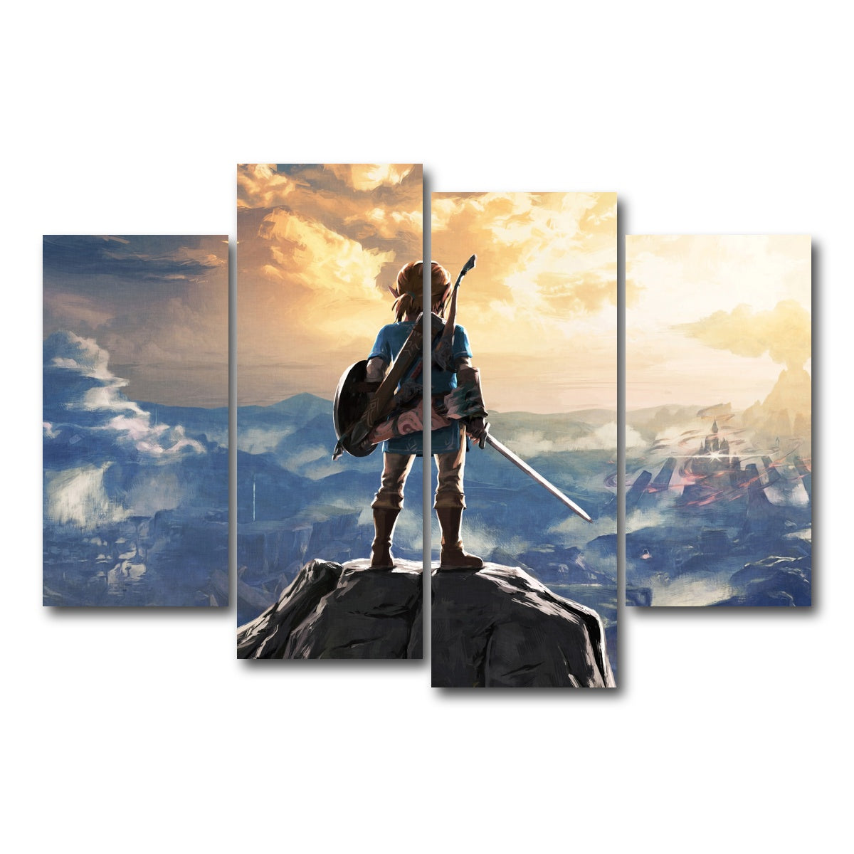 AUTO-MOCKUP WHITE | Zelda Breath of the Wild | 4 Piece | Gallery Wrapped | group=4_short
